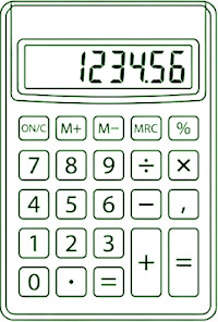 illustracao de uma calculador porttil