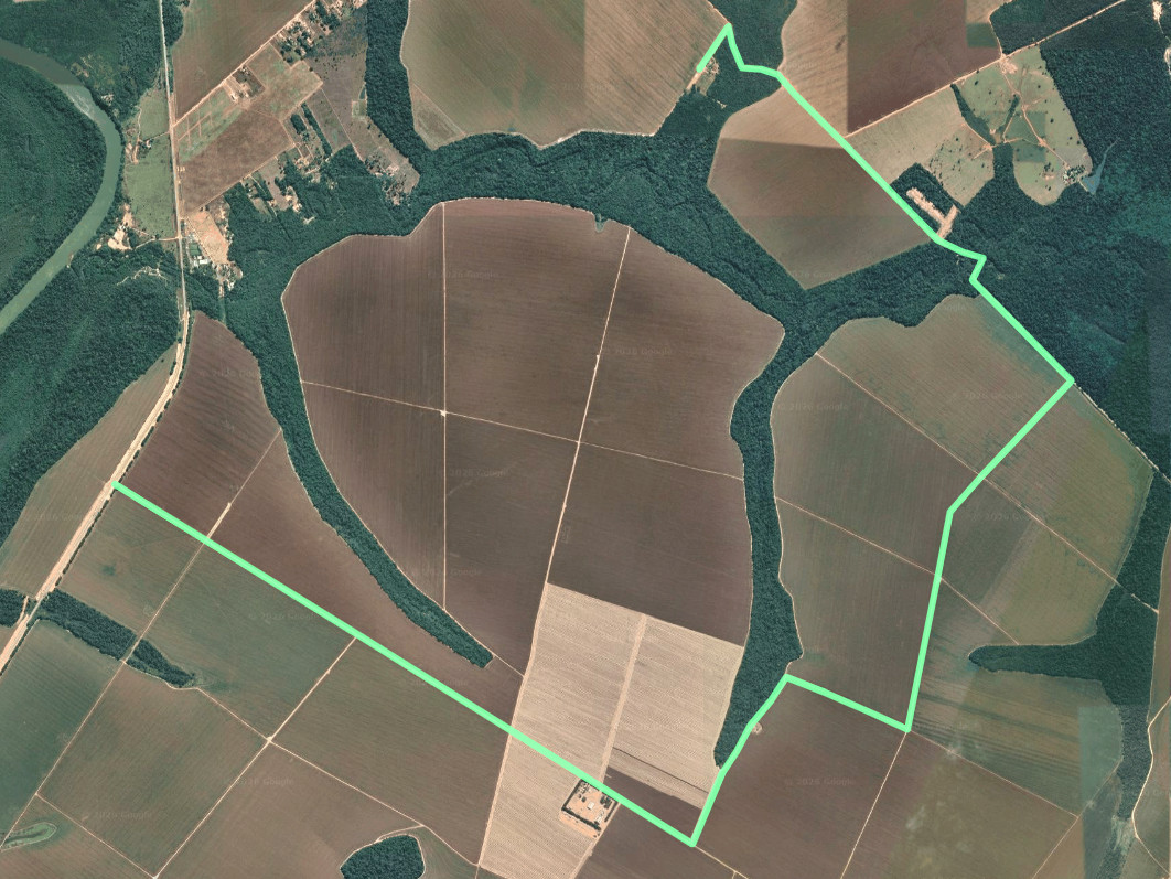 exemplo de linha marcado no mapa