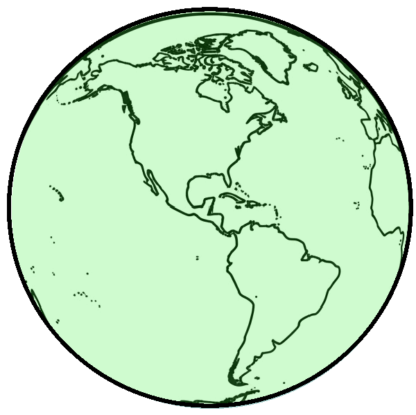 imagem de um globo com mapa verde do mundo